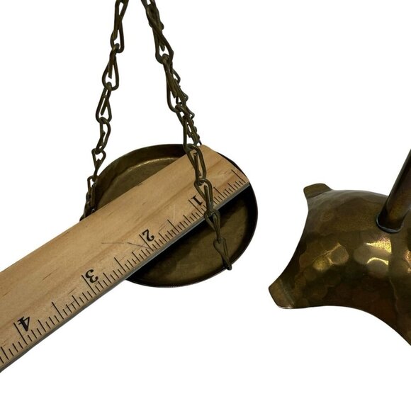 Vintage Hammered Brass Balance Decorative Scale Balance - Picture 10 of 10